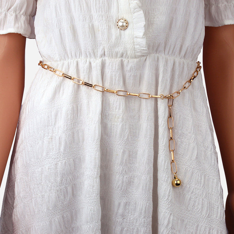 Metal Chain Belt Alloy Pendant Waist Chain