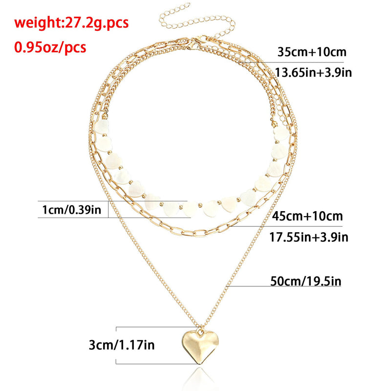 Baroque Style Imitation Pearl Peach Heart Necklace