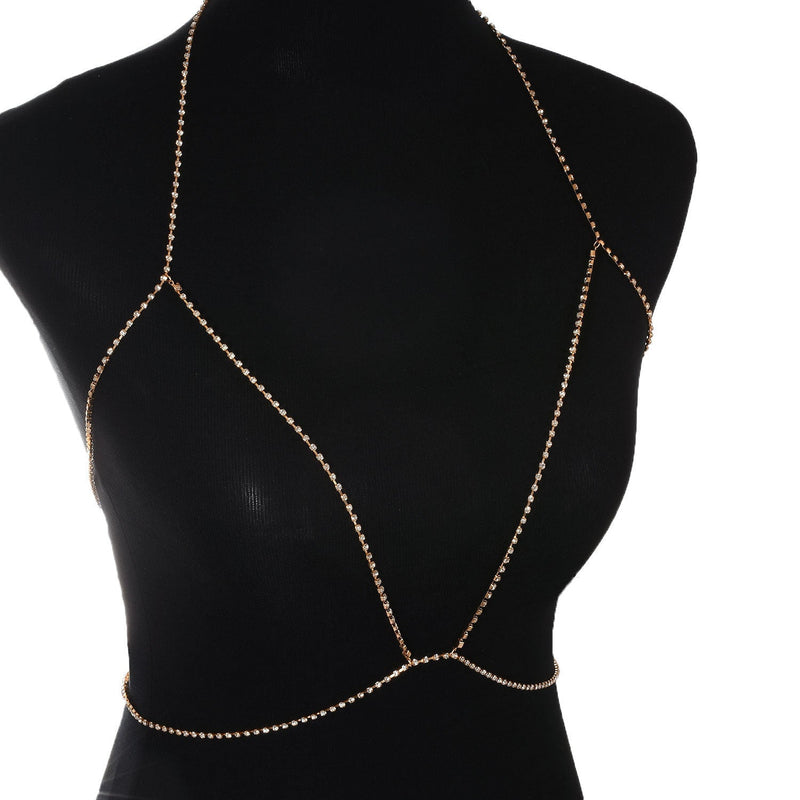Sexy Chest Bra Chains Women Jewelry Rhinestone Body Chain