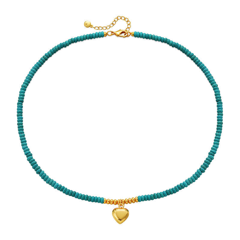 Handmade Natural Turquoise Stone Beaded Necklaces