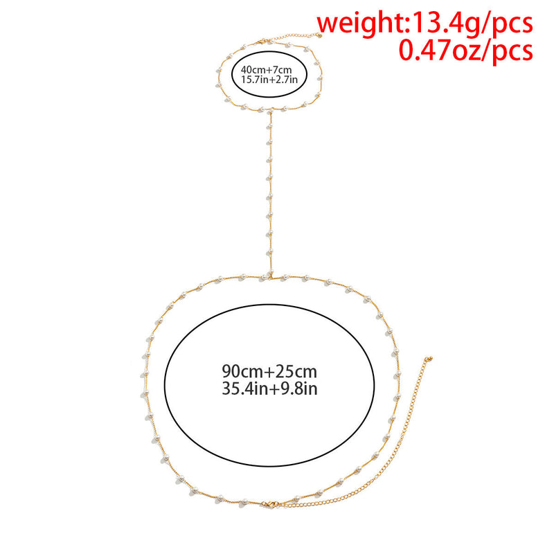 Pearl Charm Bikini Waist Belt Belly Chain