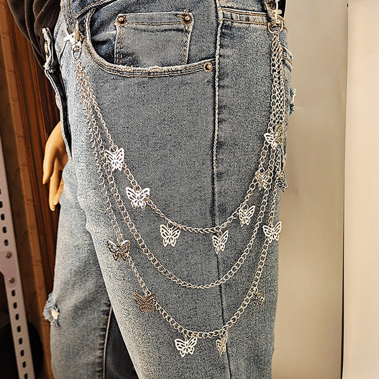 Multi-Layer Waist Chain Butterfly Multi Layer Pants Chain