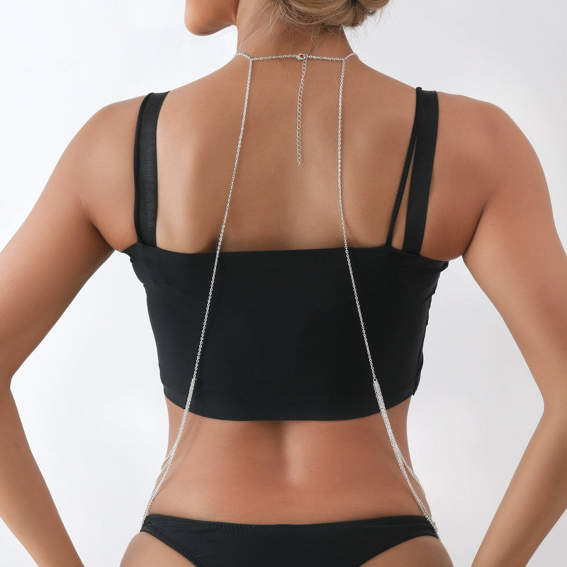 Sexy Hottie Geometric Imitation Pearl Multi-layer Body Chain