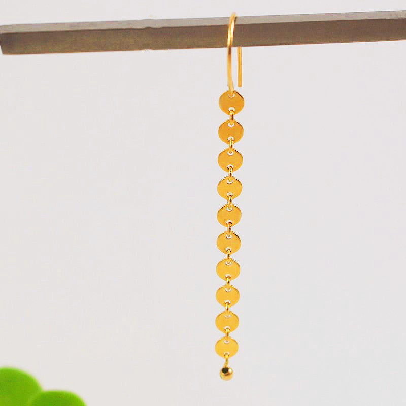 Coins Tassel Drop Earrings