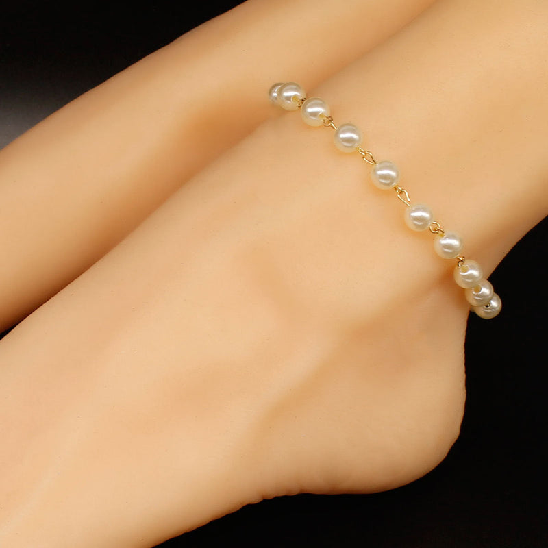 Pearl Beaded Foot Bracelet
