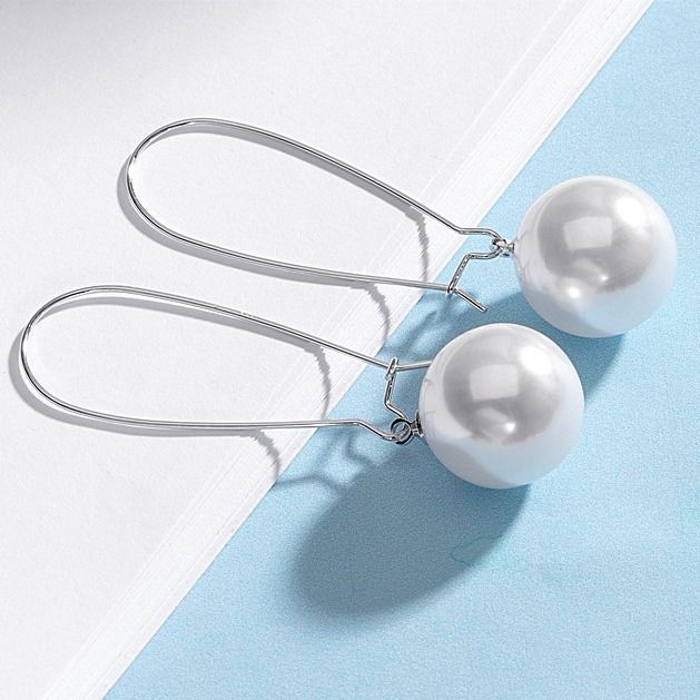 Red Pearl Charm Earrings