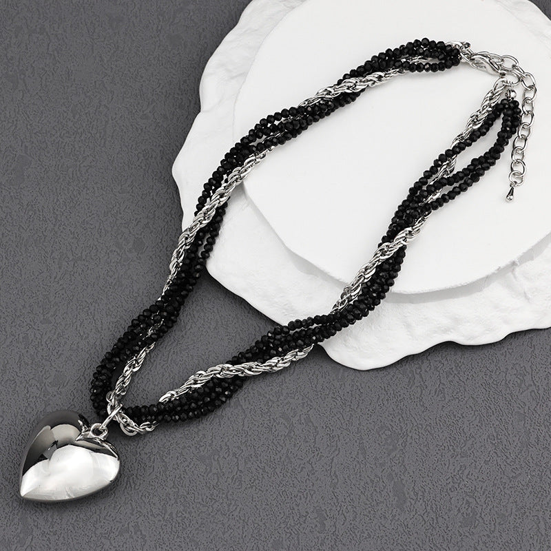 Double Wrapped Pearl love Necklace for Women