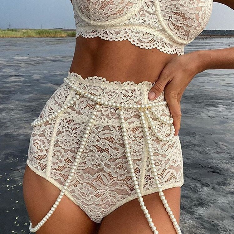 Multi-Layer Pearl Belt New Bead Skirt Chain