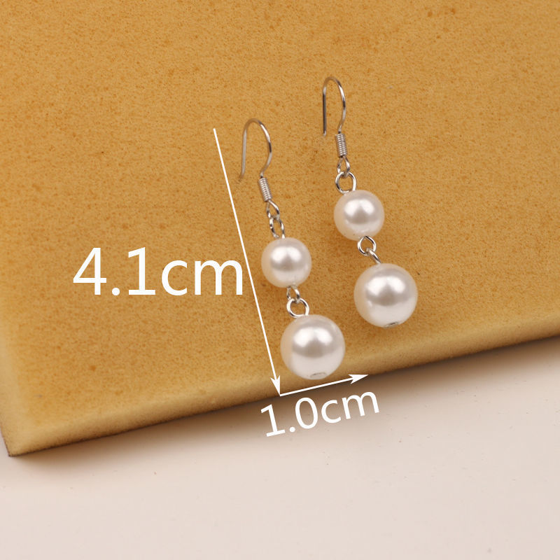 Elegant Women Long Tassel Pearl Earrings