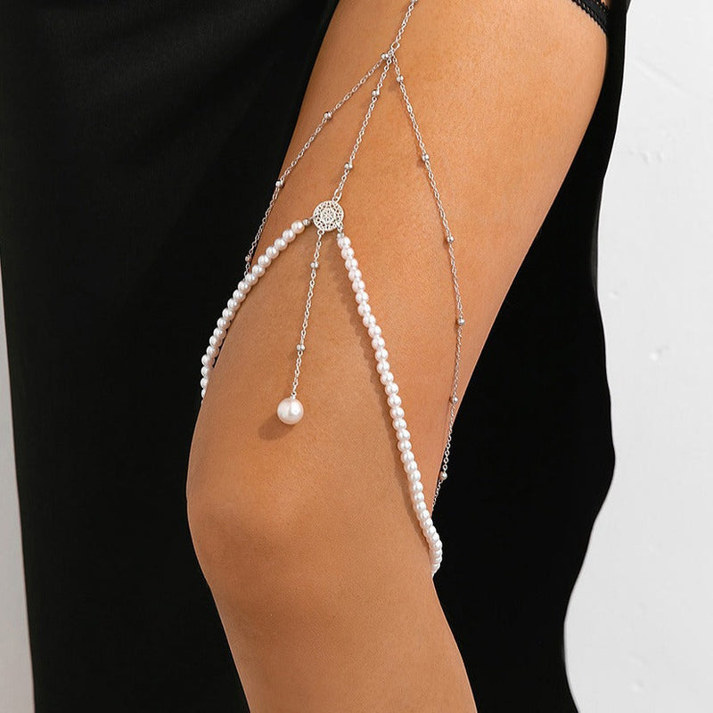 Multilayer Pearl Chain Body Chain Jewelry Body Chain
