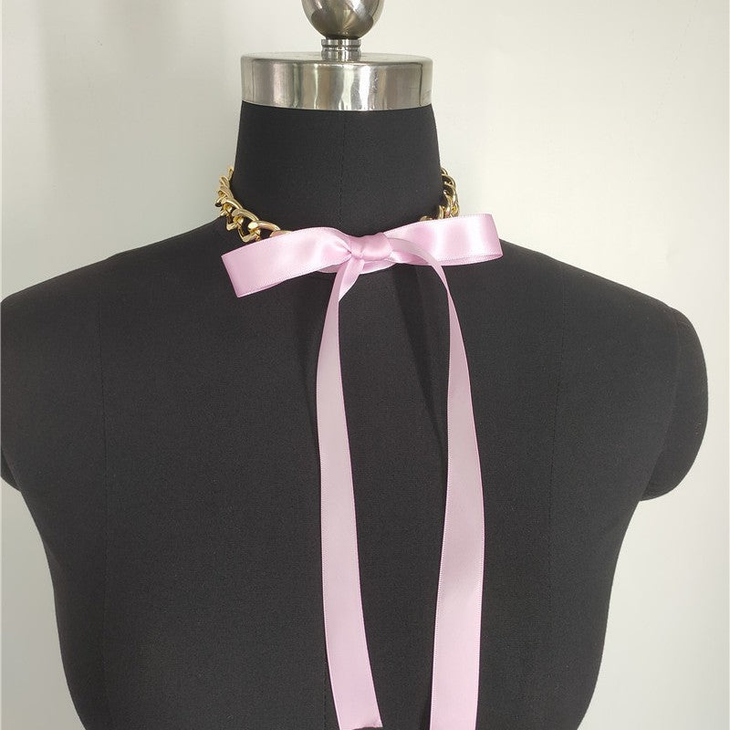 Rope Long Chain Necklace Rock Girl Choker