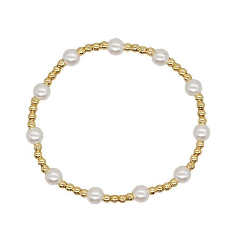 Elastic Pearl Beaded Bracelet