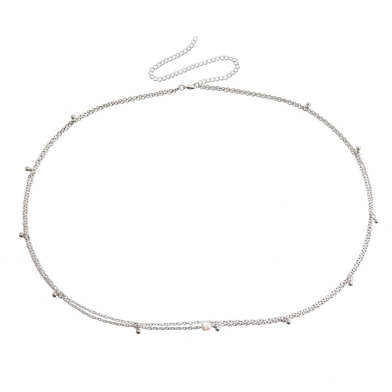 Boho Layer Body Chains Pearl Bikini Belly Chain