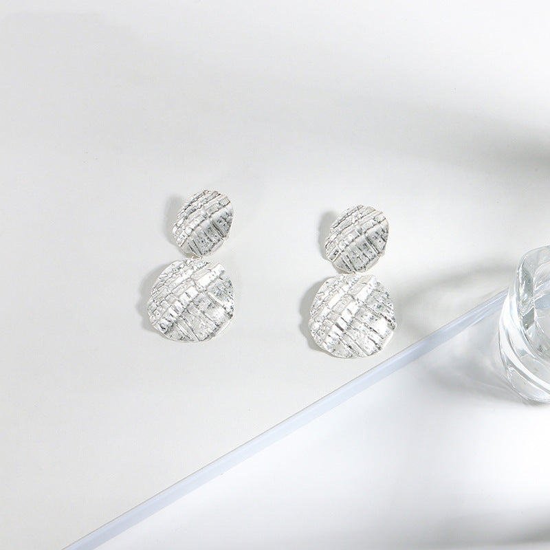 Metallic Chunky Round Earrings