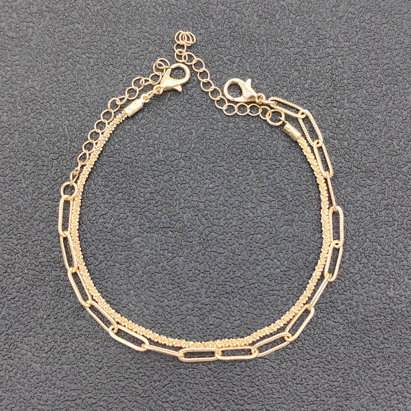 Layered Paperclip Chain Bracelets