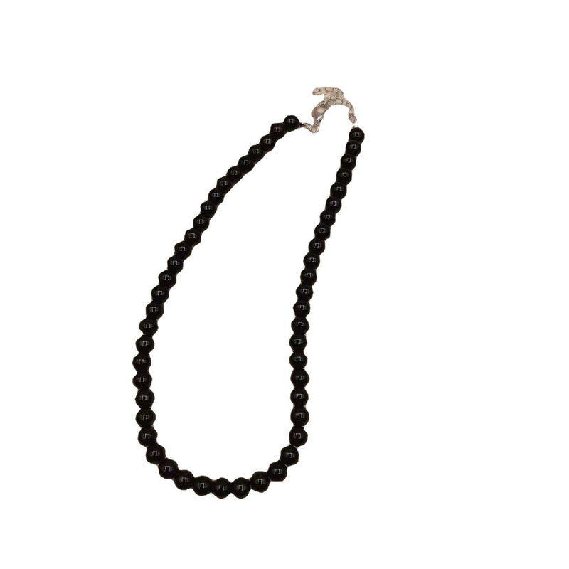 Red Black Glass Beaded Necklace for Women