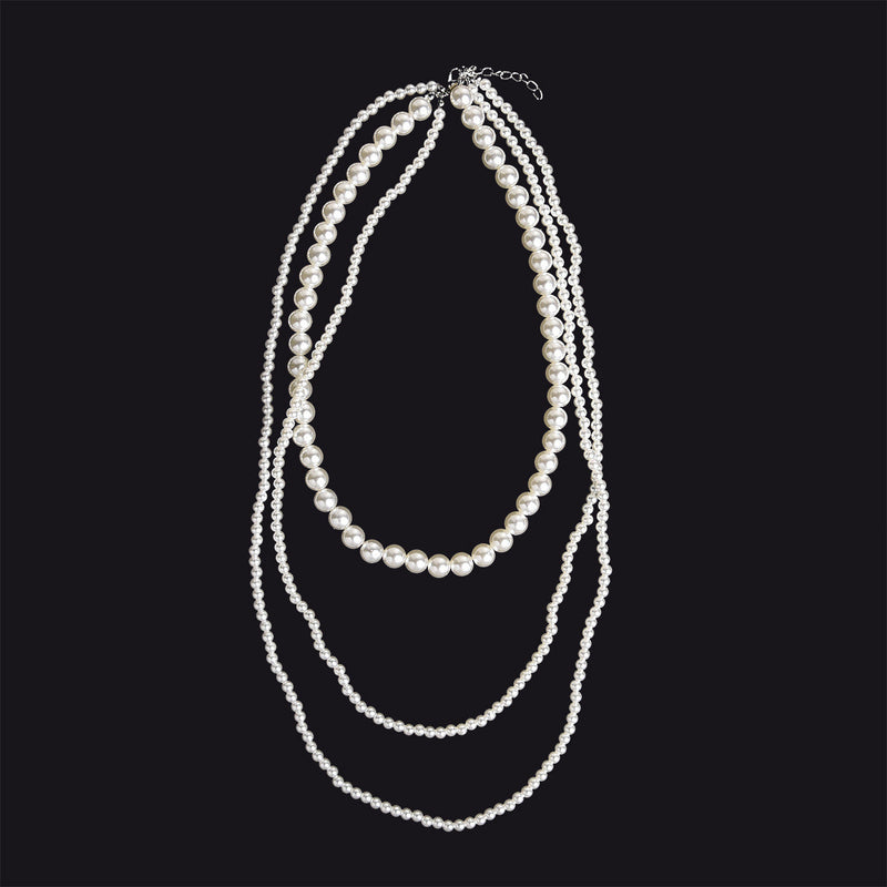 Multi Layer Baroque Necklace Pearl Collarbone Chain