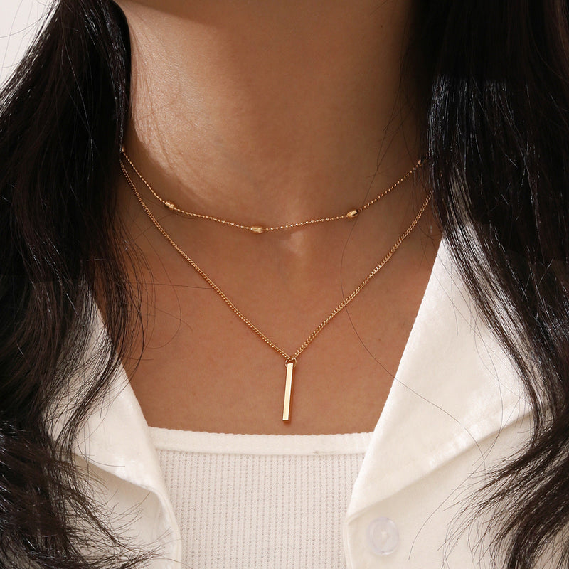 Multi Layered Related Clavicle Chain Necklace