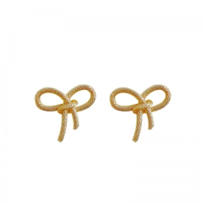 Rope Knot Knotted Ribbon Bow Earrings
