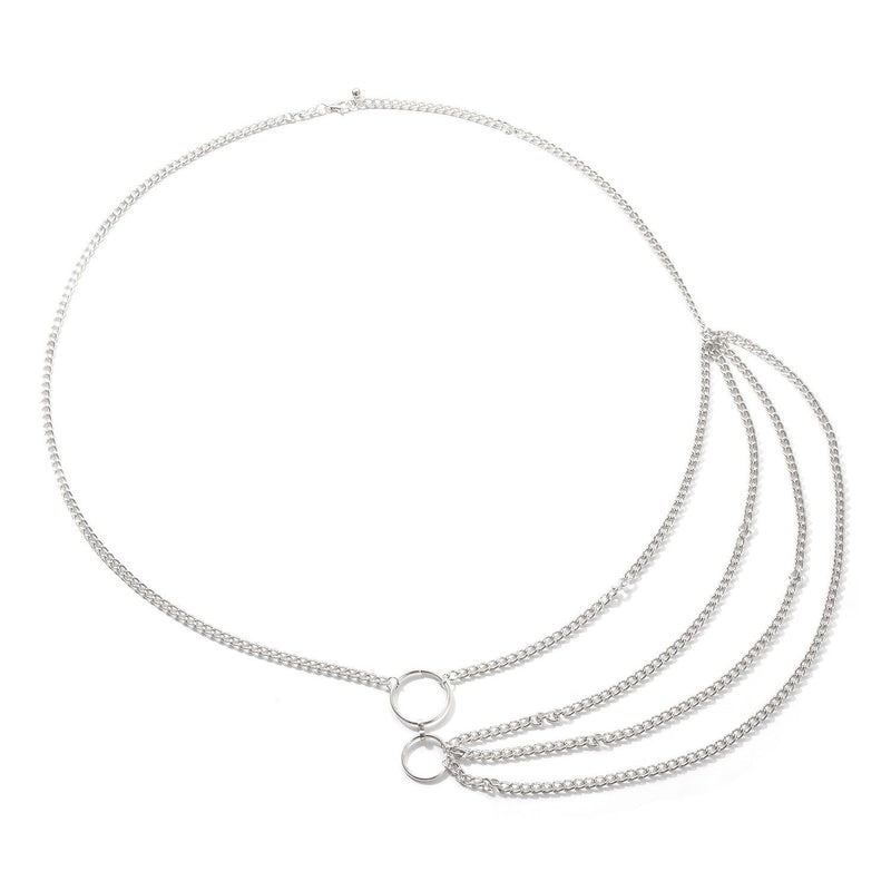 Elegant Multilayer Gold Chain Waist Belt