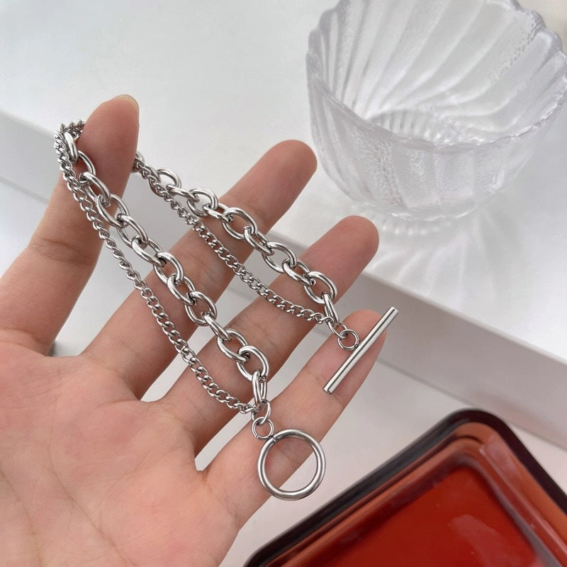 Multi Double Layer Necklace Choker Chain Necklace