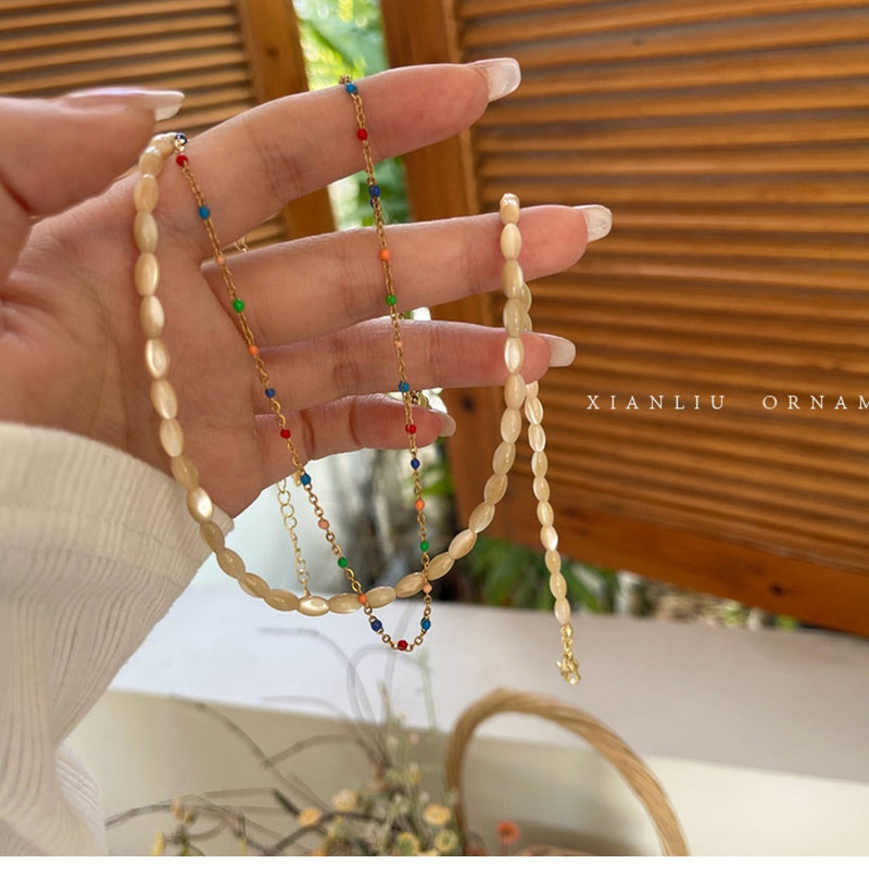 Shell String Choker Necklace