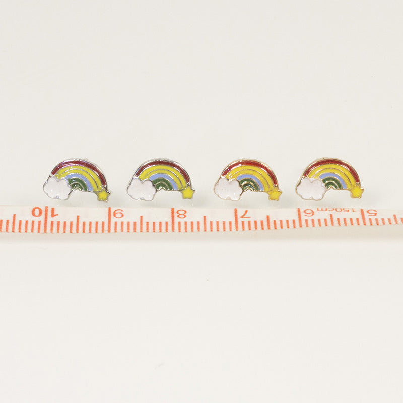 Rainbow Clouds Earring