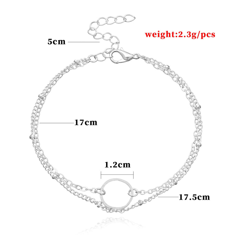 Two Layers Round Chain Bracelet