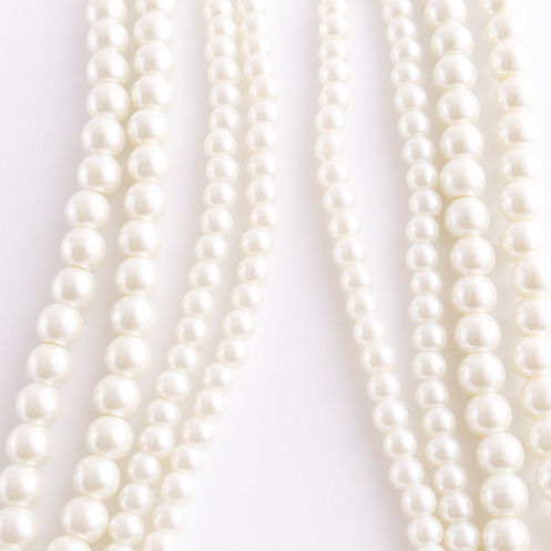 Retro Choker Necklace Multi-Layered Baroque Beaded Imitation Pearl