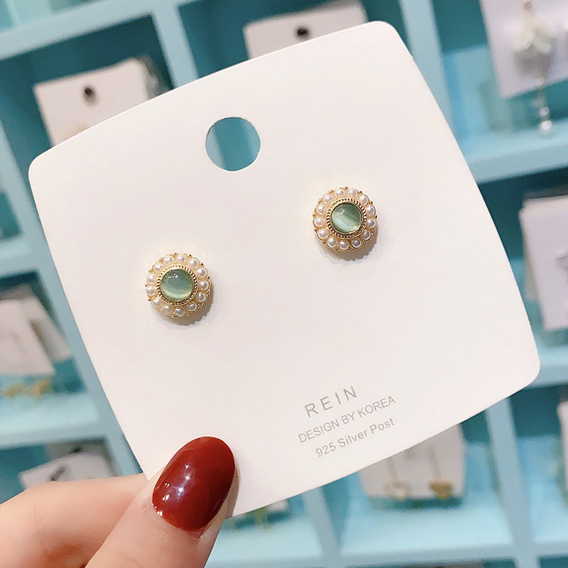 Baroque Pearl Opals Flowers Earrings