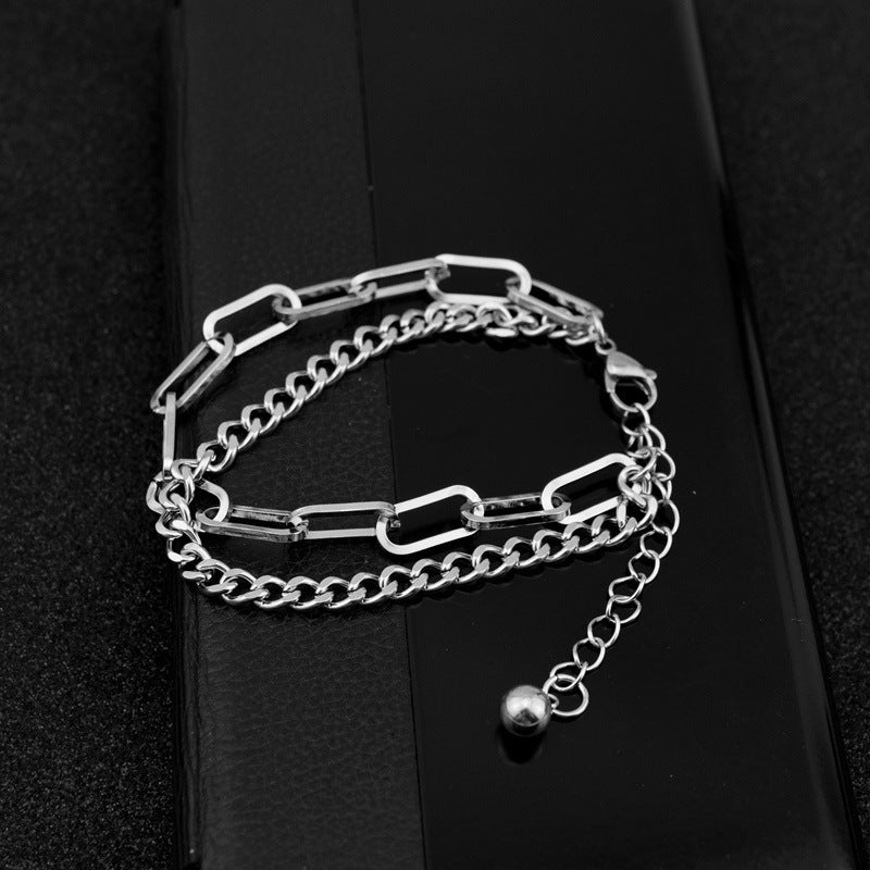 Double Layer Combination Chain Bracelet