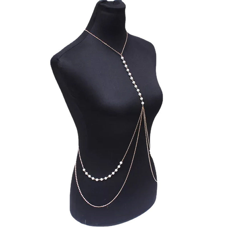 Double Layer Sexy Pearl Body Chain