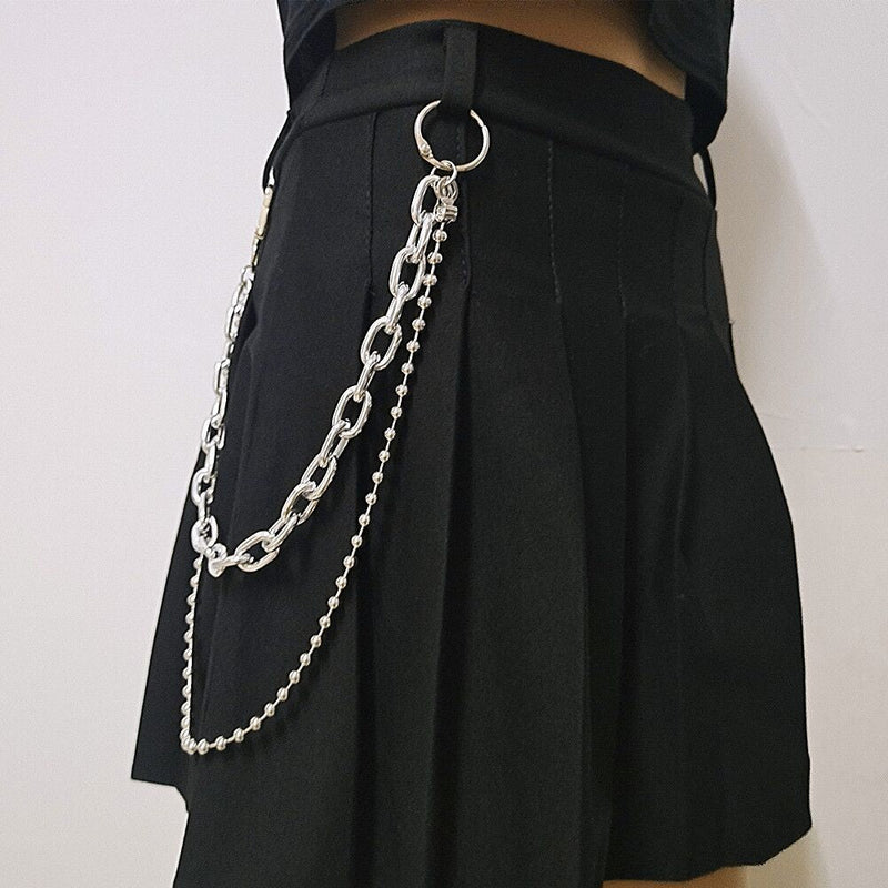 Multi-layer Metal Ring Lock Waist Chain Jewelry