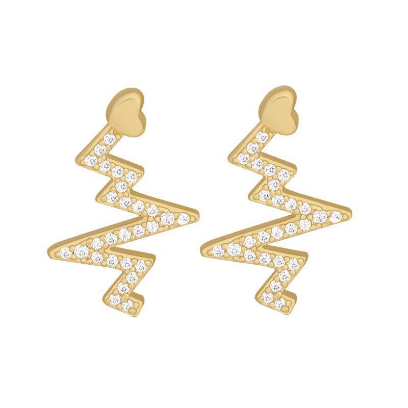 Cute Heartbeat Stud Earrings