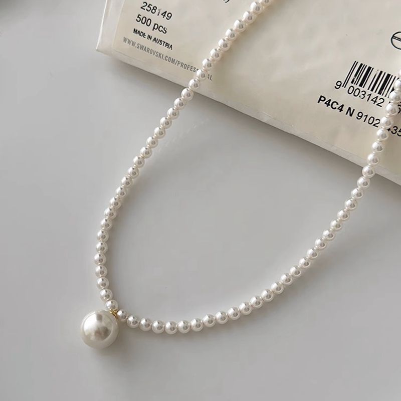 Vintage Pearl Beaded Necklace Chain Girls