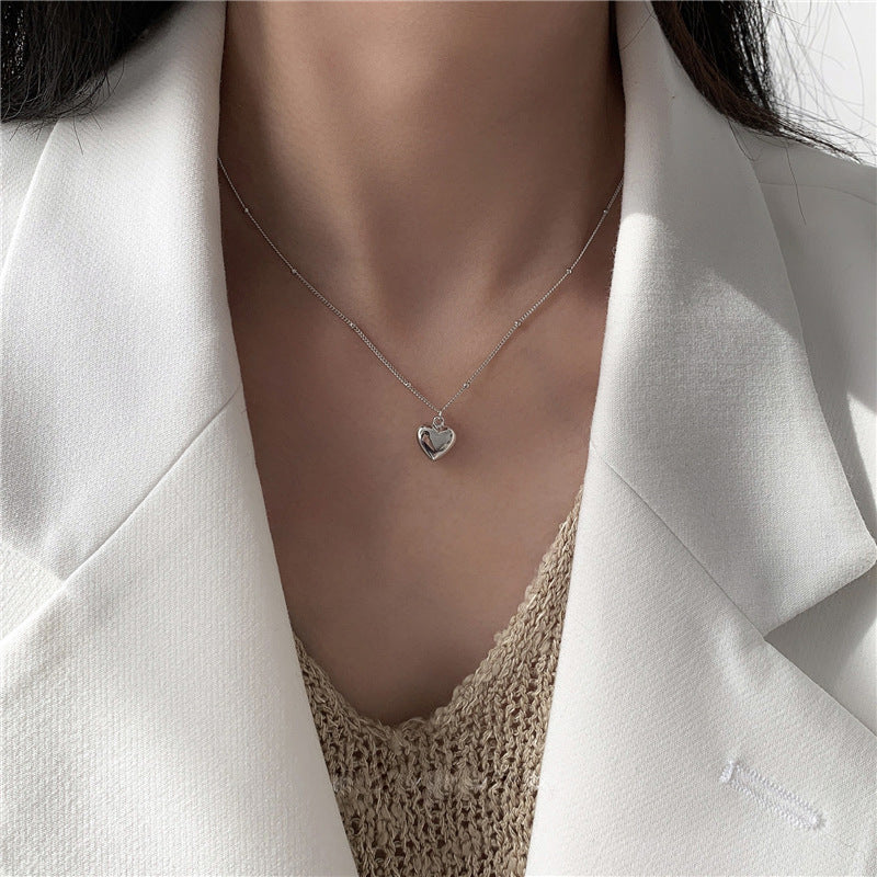 Women Heart Pendant Clavicle Chain Necklaces