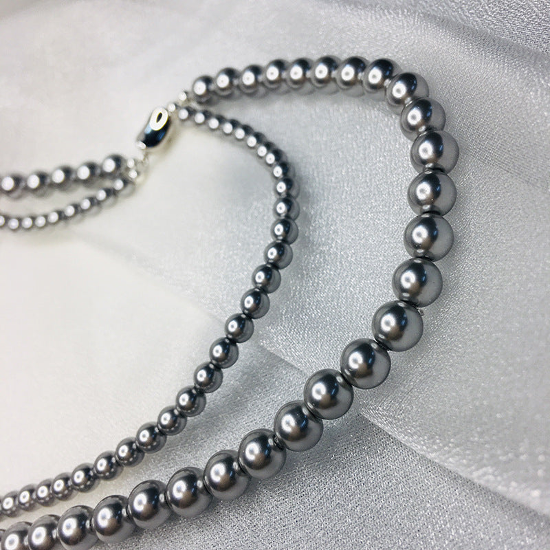 Layered Imitation Pearl Beaded Necklaces