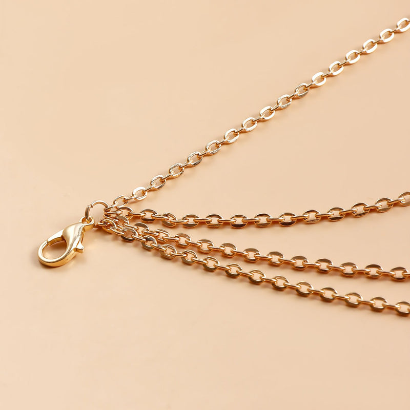 Retro Simple Layered Chain Turquoise Ankle Bracelet