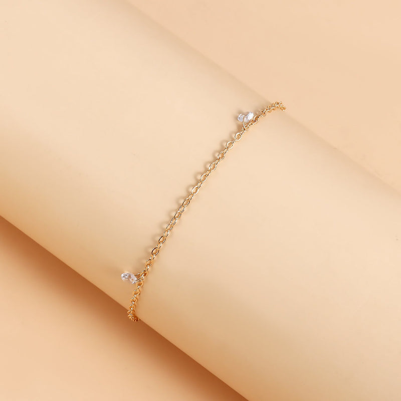 Round Zircon Charm Foot Bracelet