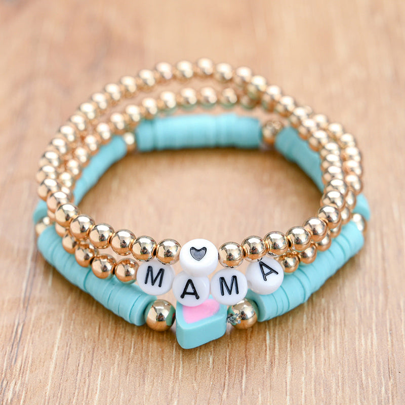 Bohemian Beaded Stretch Bracelets Colors Clay Beads