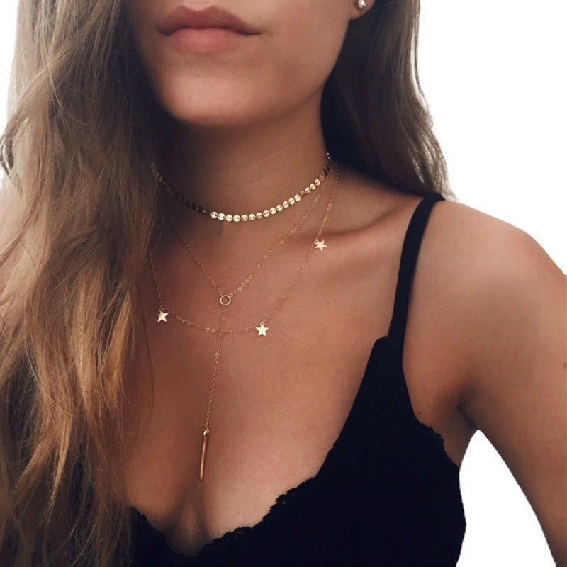 Bohemian Star Long Tassel Chain Necklace