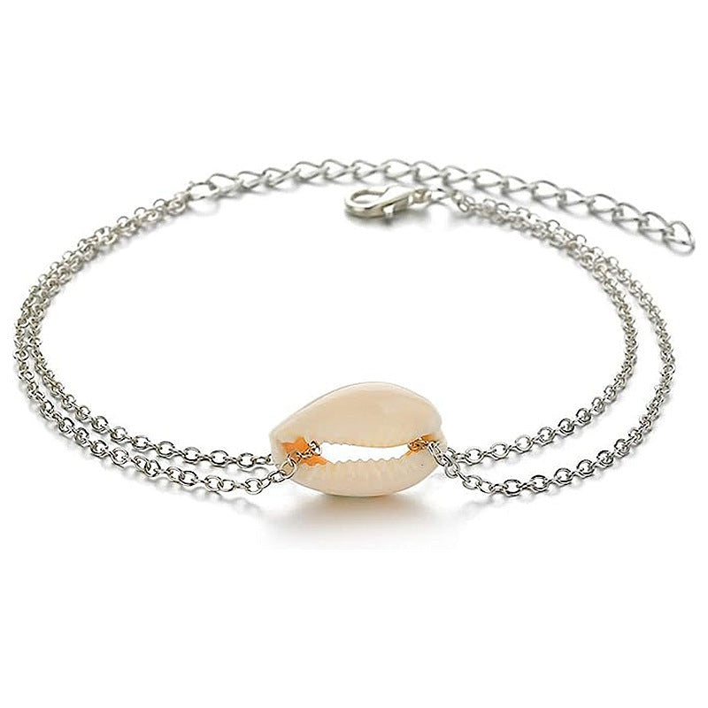 Summer Fashion Beach Shell Pendant Feet Chain