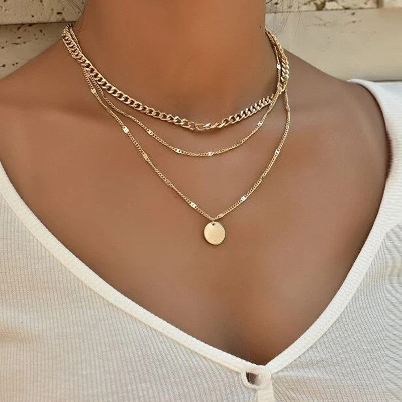Bohemian Necklace Multi Layered Related Clavicle Chain Necklace
