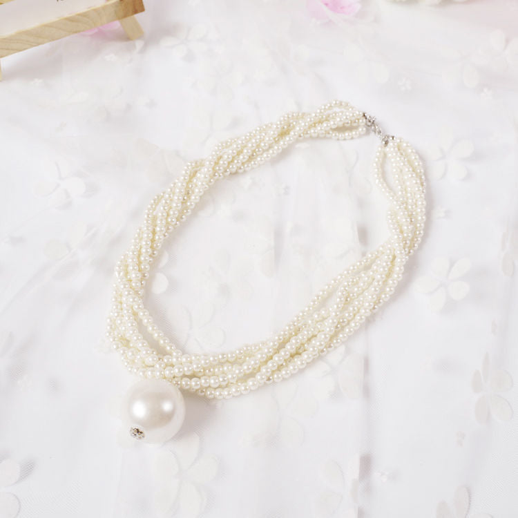 Multi-Layer Beaded Layer Pearl Necklace