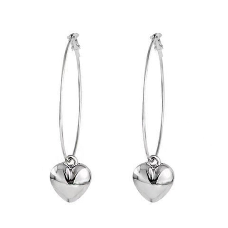 Heart Hoop Earrings for Women