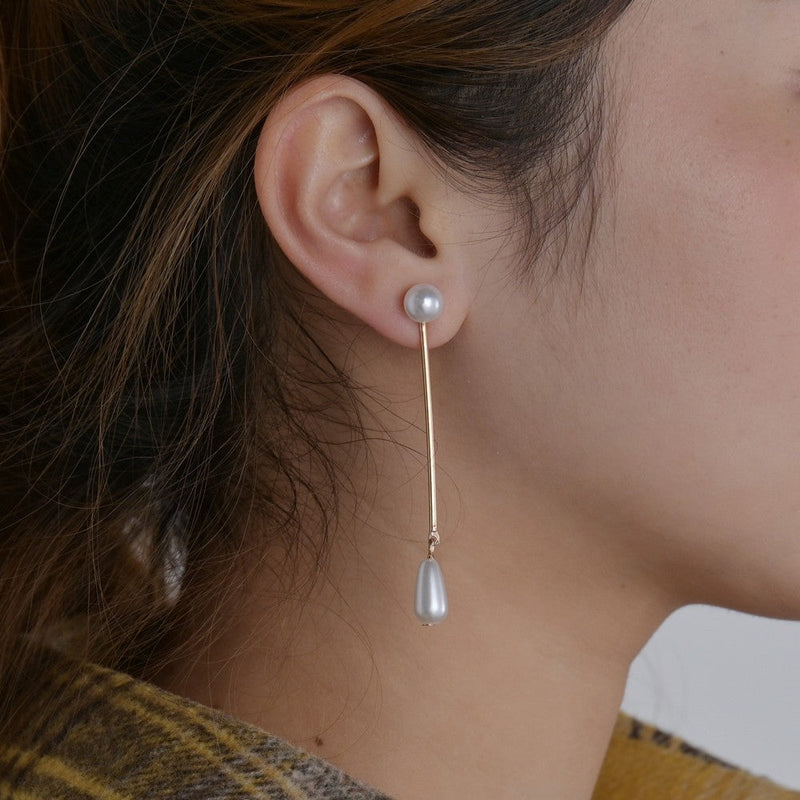 Imitation Pearl Tassel Earrings