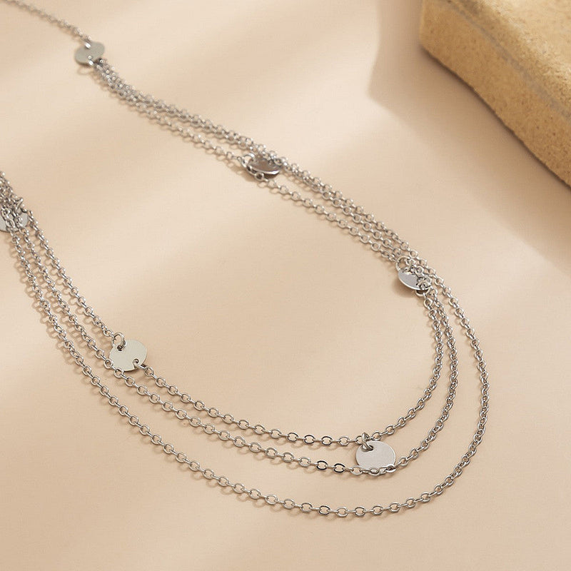 Sexy Metal Thin Body Chain Belts Sexy Simple Sequin Pendant Body Chain