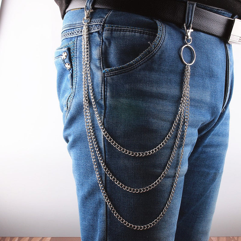 Punk Rock Style Metal Layer Trouser Chain Wallet Chain