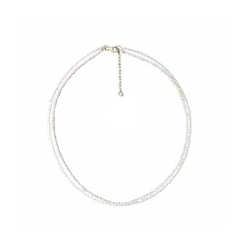 Vintage Layered Pearl Choker Necklace Double Strand Pearl Necklace