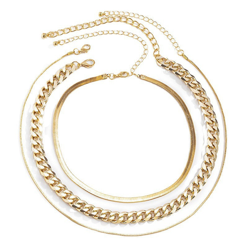Multilayer Layered Snake Chain Necklace